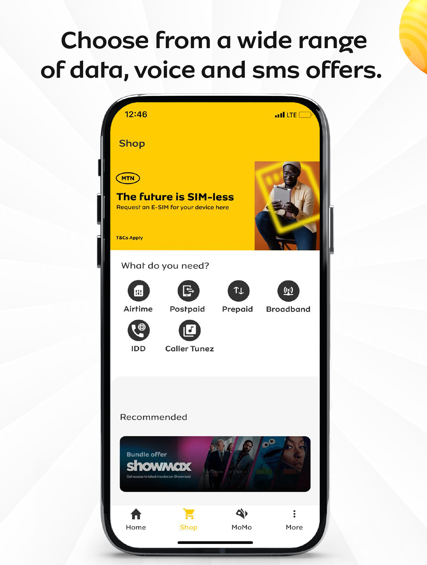 Screenshot of myMTN App